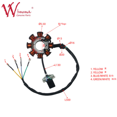 মোটরসাইকেল Magneto Stator Coil Stator Comp খুচরা যন্ত্রাংশ আনুষাঙ্গিক XY200GY6 Wimma তামা