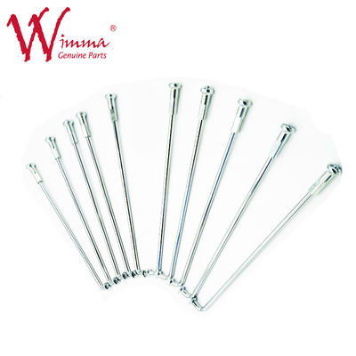 মোটরসাইকেল স্পোক সেট সঙ্গে স্তনবৃন্ত A9G সামনের পিছনের চাকা স্পোক সিলভার WIMMA